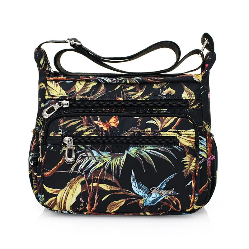 Women's Multi-Pocket Nylon Shoulder Handbag