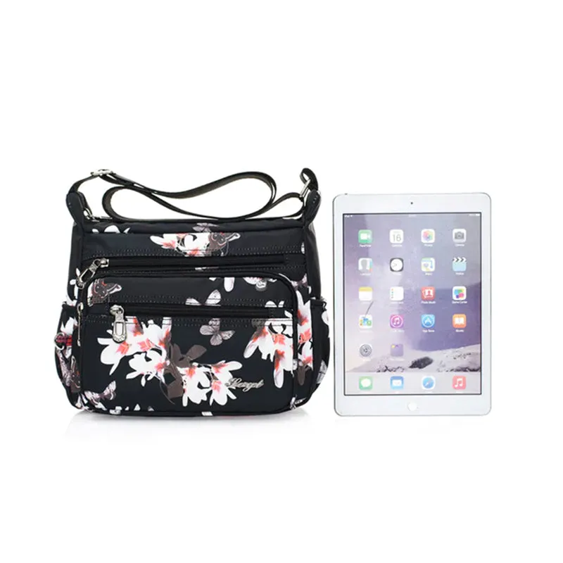 Women's Multi-Pocket Nylon Shoulder Handbag