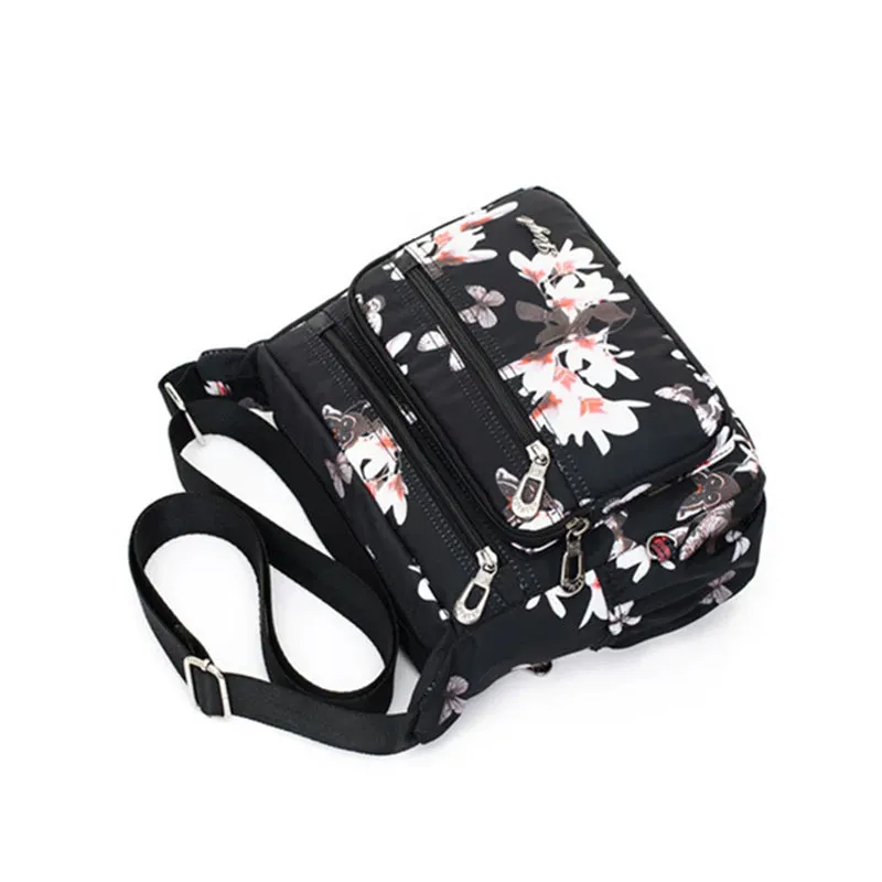 Women's Multi-Pocket Nylon Shoulder Handbag