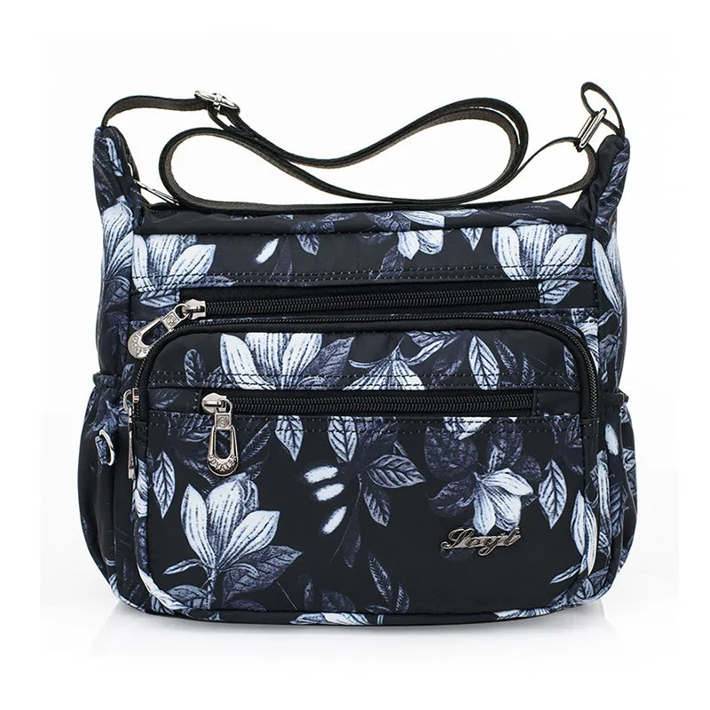 Women's Multi-Pocket Nylon Shoulder Handbag