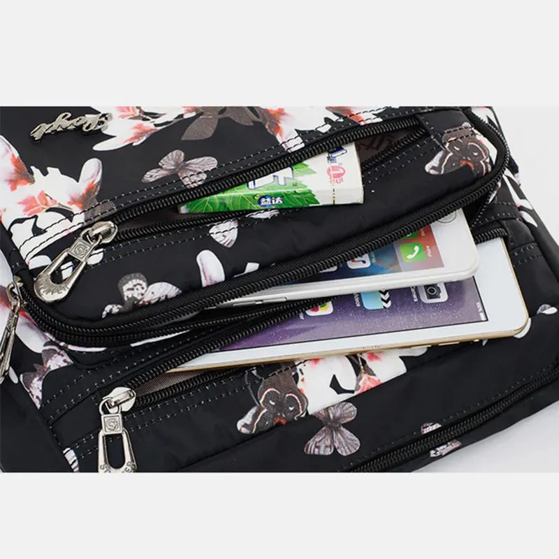 Women's Multi-Pocket Nylon Shoulder Handbag