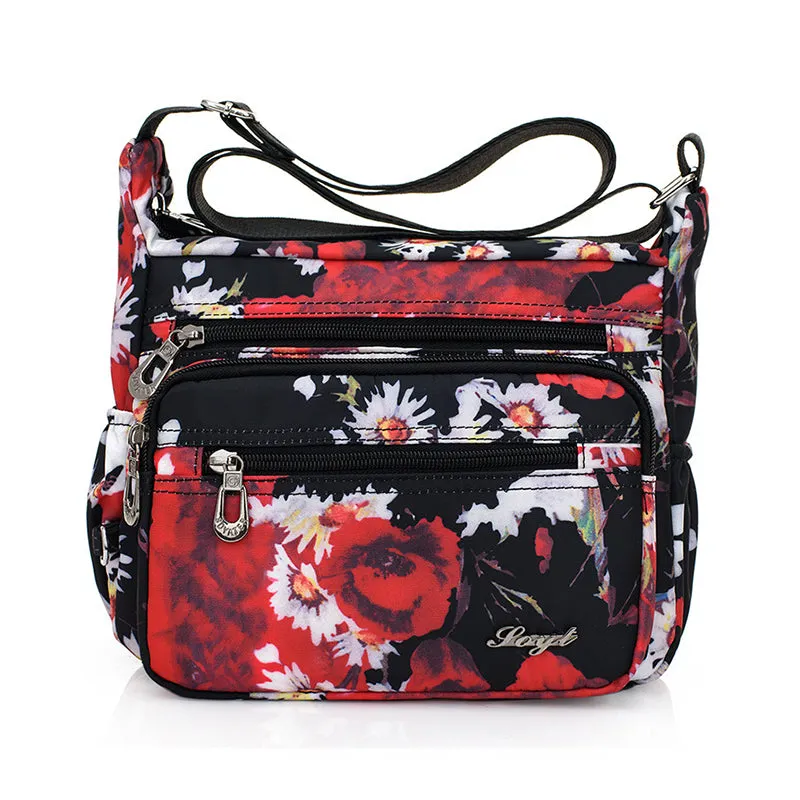 Women's Multi-Pocket Nylon Shoulder Handbag