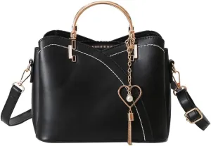 Women's Patchwork Tote Bag Stylish Contrasting Shoulder Bag Fashion Top Handle Tassels Bags Color Block Cute Purse