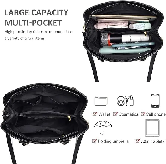 Women's Patchwork Tote Bag Stylish Contrasting Shoulder Bag Fashion Top Handle Tassels Bags Color Block Cute Purse