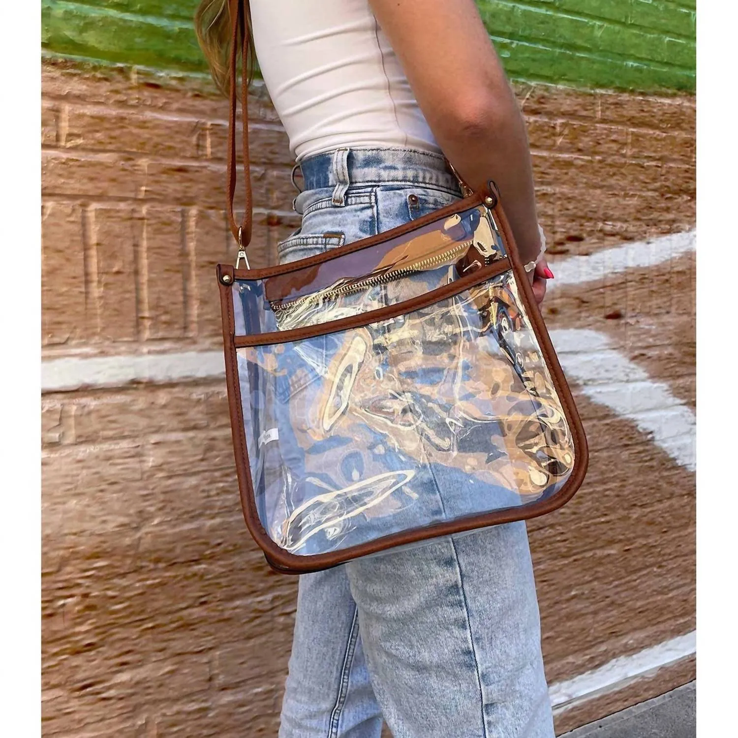 Women's Posie Clear Crossbody Bag In Silver