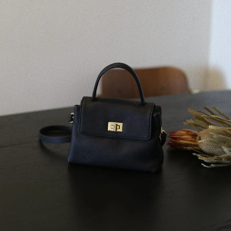 Women's Retro Cell Leather First Layer Cowhide Shoulder Bags