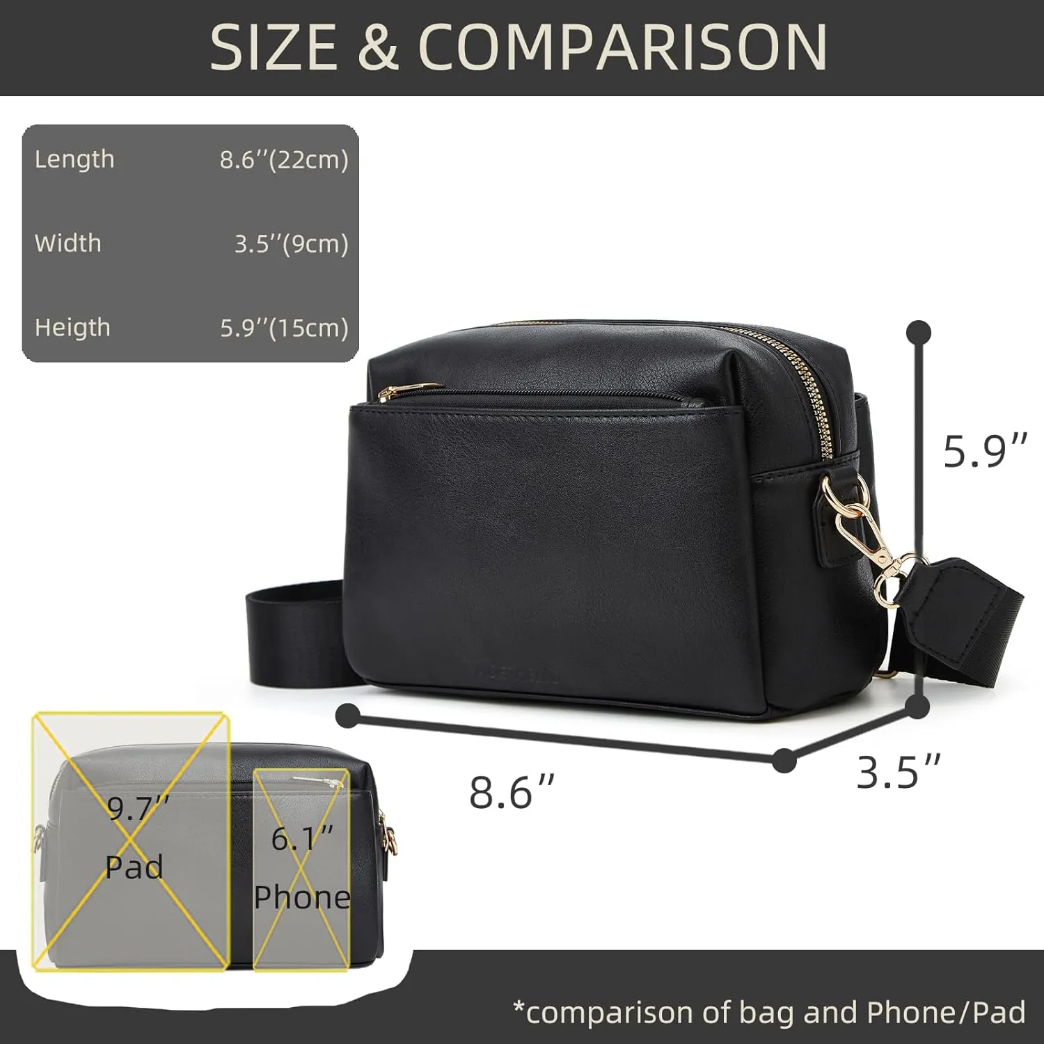 Women's Shoulder Bag, Minimalist Armpit Bag, PU Crossbody Bag, Adjustable Handbag, Small Square Bag