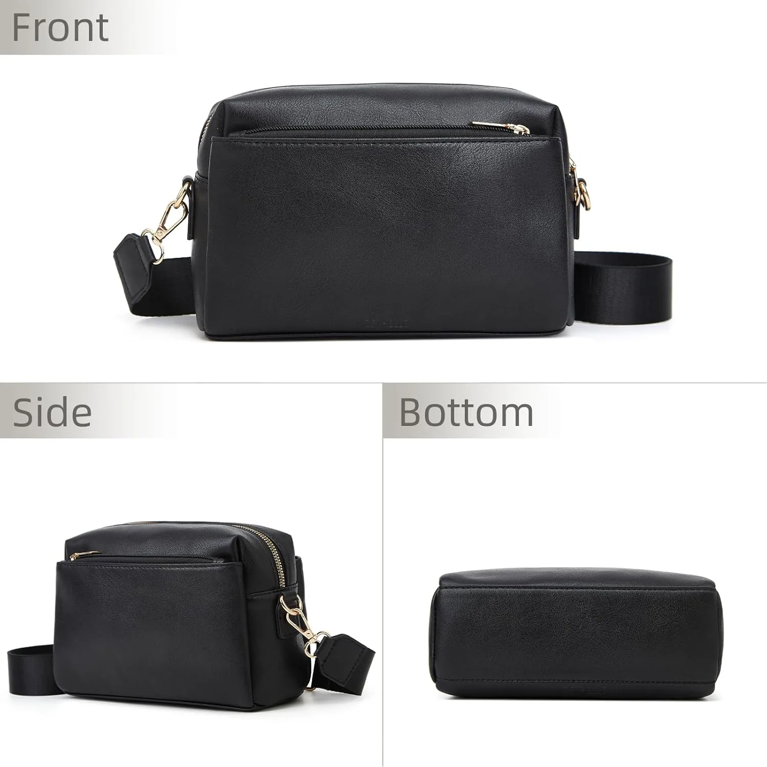 Women's Shoulder Bag, Minimalist Armpit Bag, PU Crossbody Bag, Adjustable Handbag, Small Square Bag