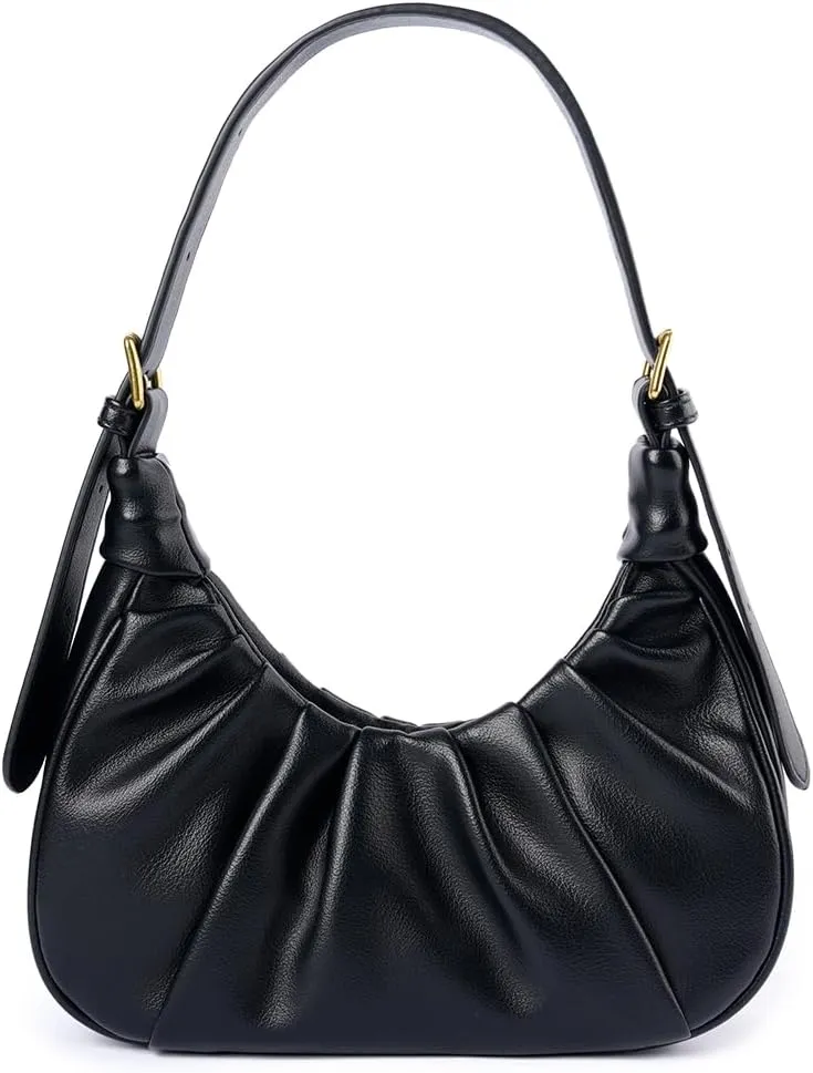 Women's Shoulder bag Small Leather crossbody Purse Vintage Chic cloud Hobo handbag