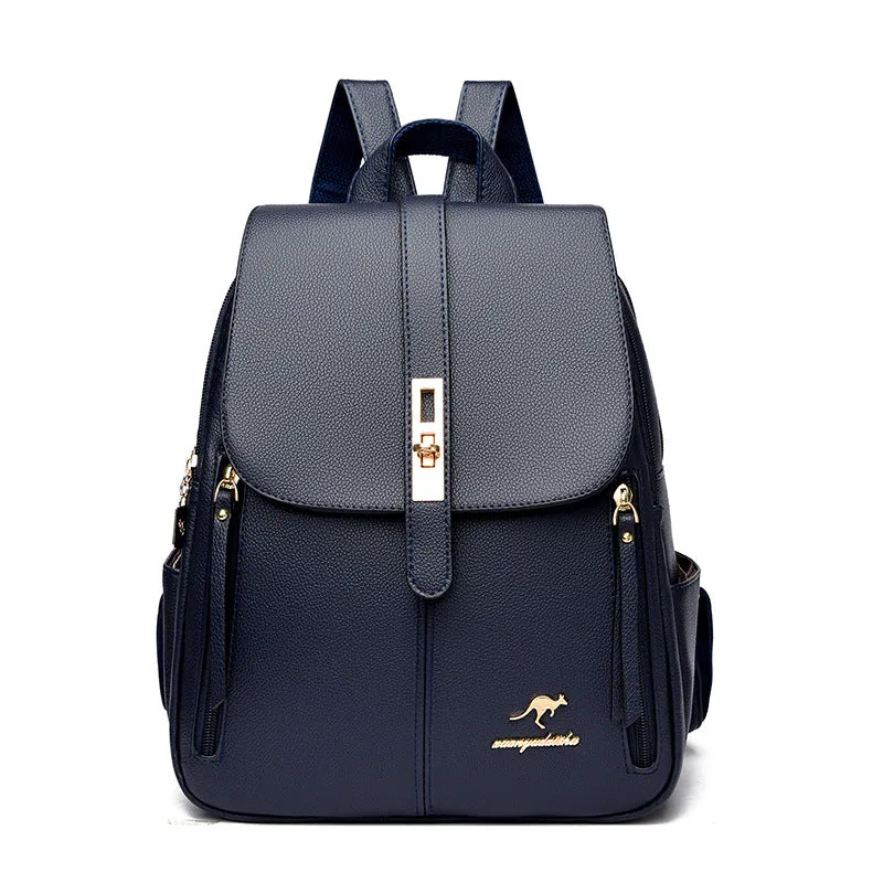 Women's Simple Fashionable Versatile Large Capacity Soft Backpacks