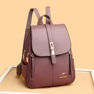 Women's Simple Fashionable Versatile Large Capacity Soft Backpacks
