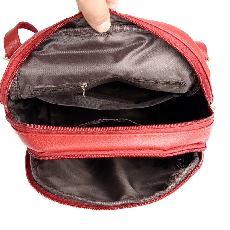Women's Simple Fashionable Versatile Large Capacity Soft Backpacks