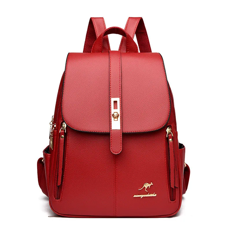 Women's Simple Fashionable Versatile Large Capacity Soft Backpacks
