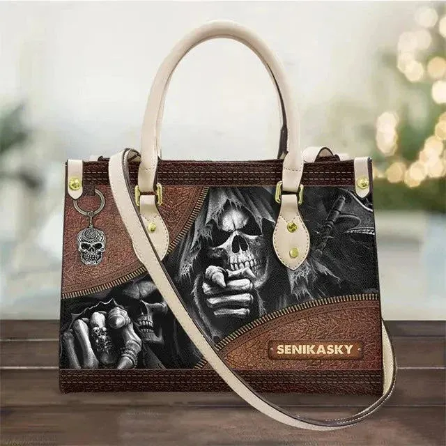 Women's Skull Print Vintage Crossbody Handbag