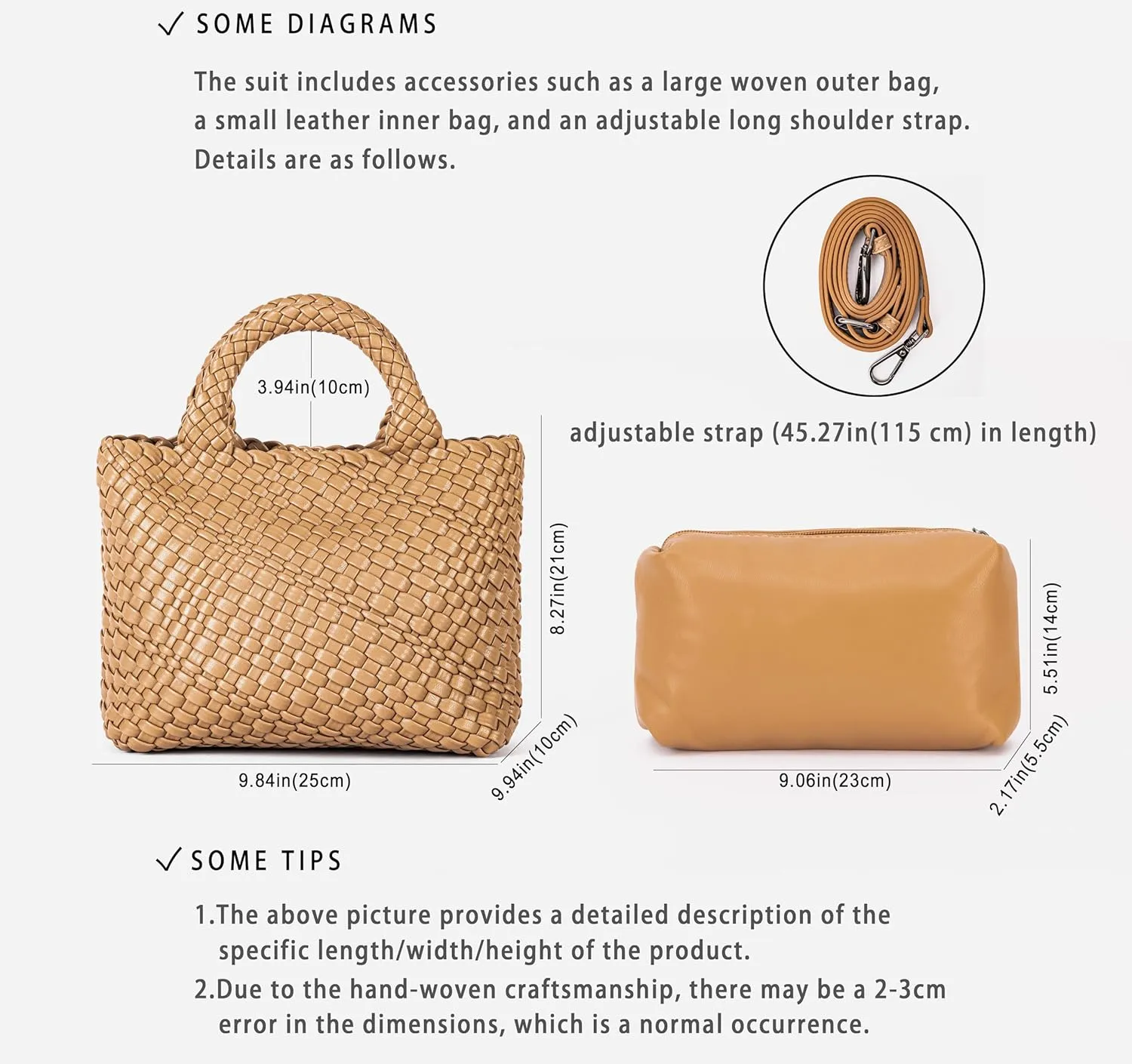 Woven Leather Bag for Women Crossbody Bag PU Leather Handbags
