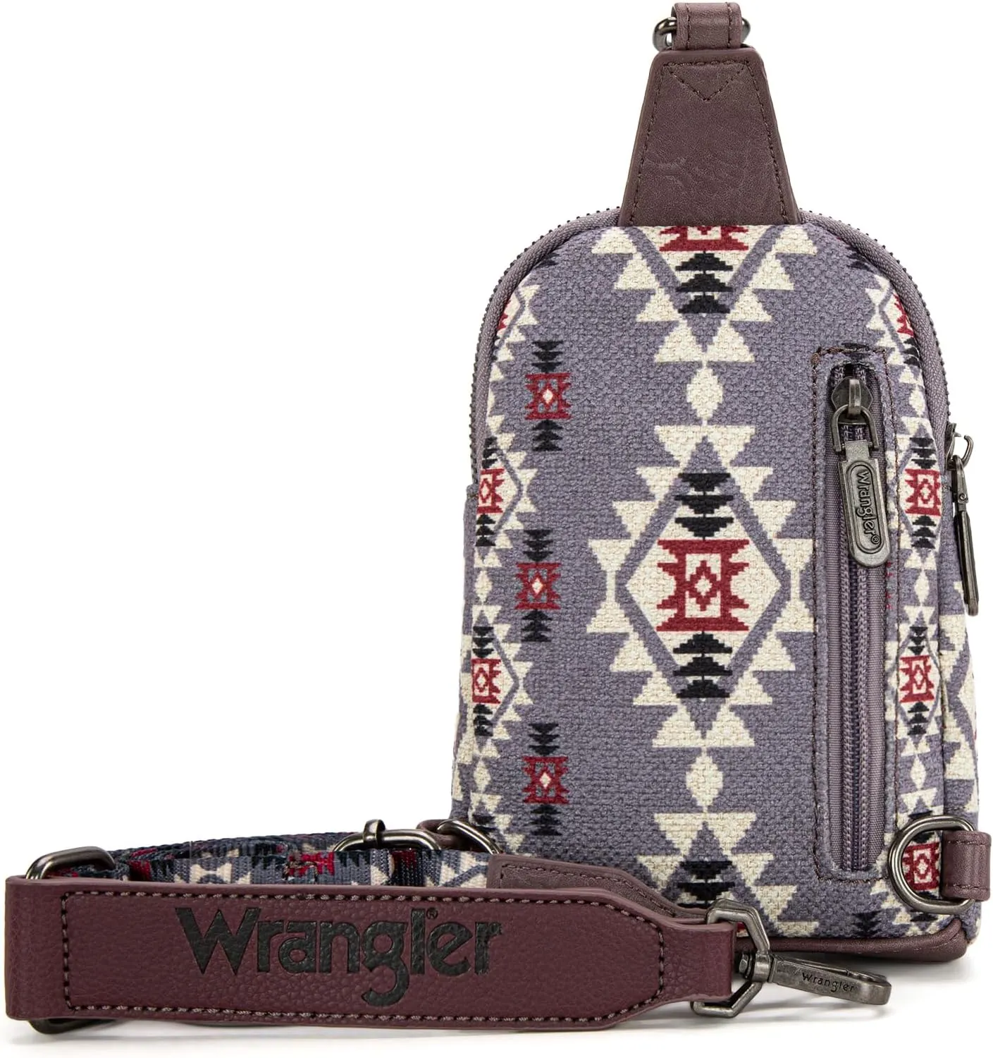 Wrangler Aztec Sling Bag - Southwest Crossbody Trendy Chest Bag