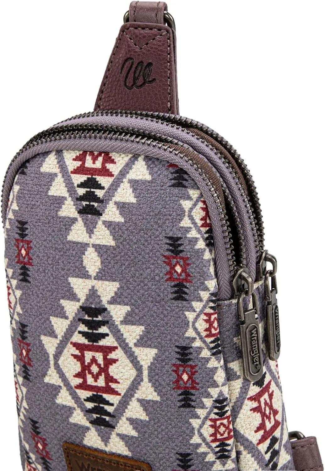 Wrangler Aztec Sling Bag - Southwest Crossbody Trendy Chest Bag
