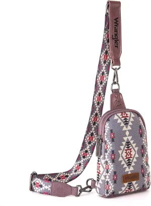 Wrangler Aztec Sling Bag - Southwest Crossbody Trendy Chest Bag