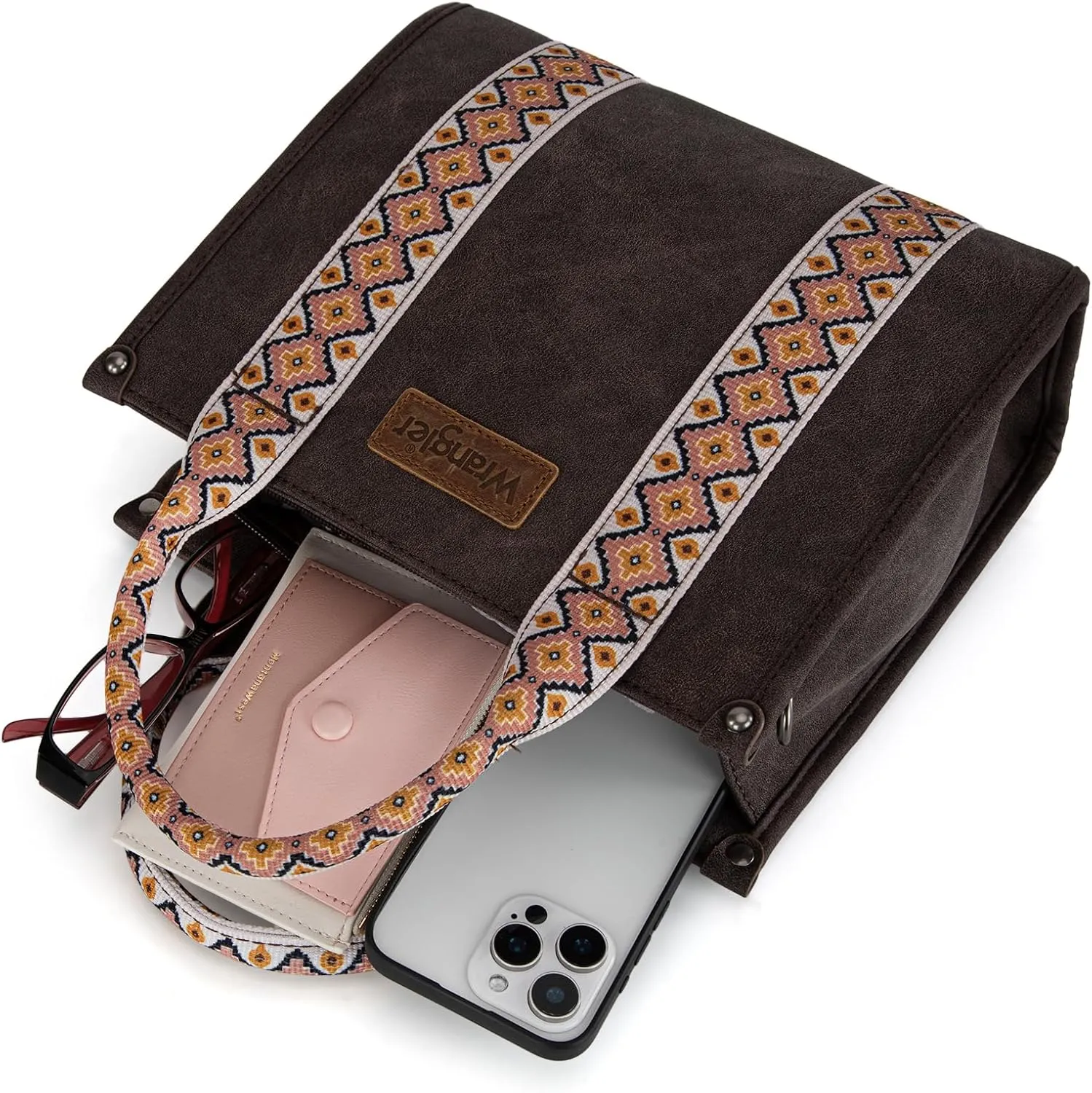 Wrangler Aztec Tote Bag for Women Boho Shoulder Purse
