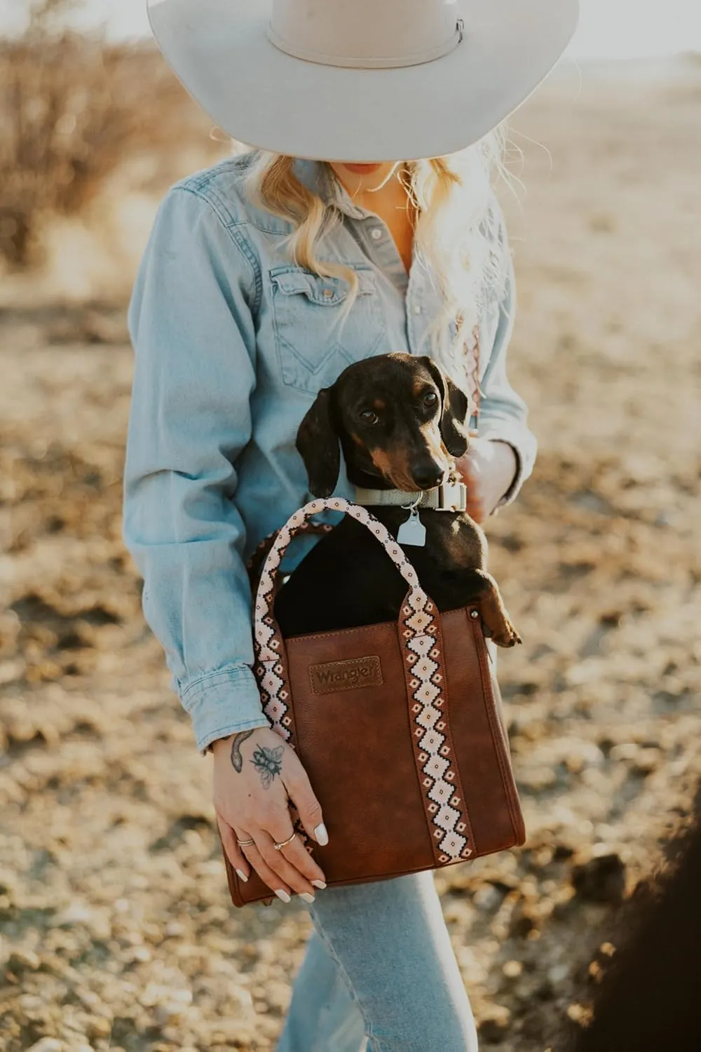 Wrangler Aztec Tote Bag for Women Boho Shoulder Purse