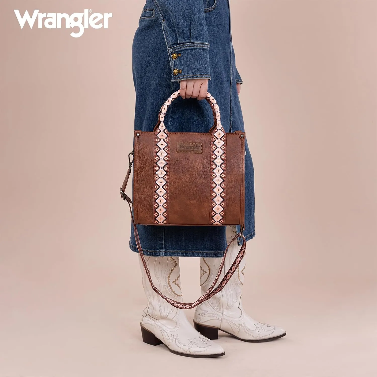 Wrangler Aztec Tote Bag for Women Boho Shoulder Purse