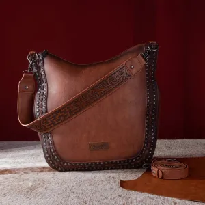 Wrangler Riveted Concealed Carry Oversized Crossbody in Brown