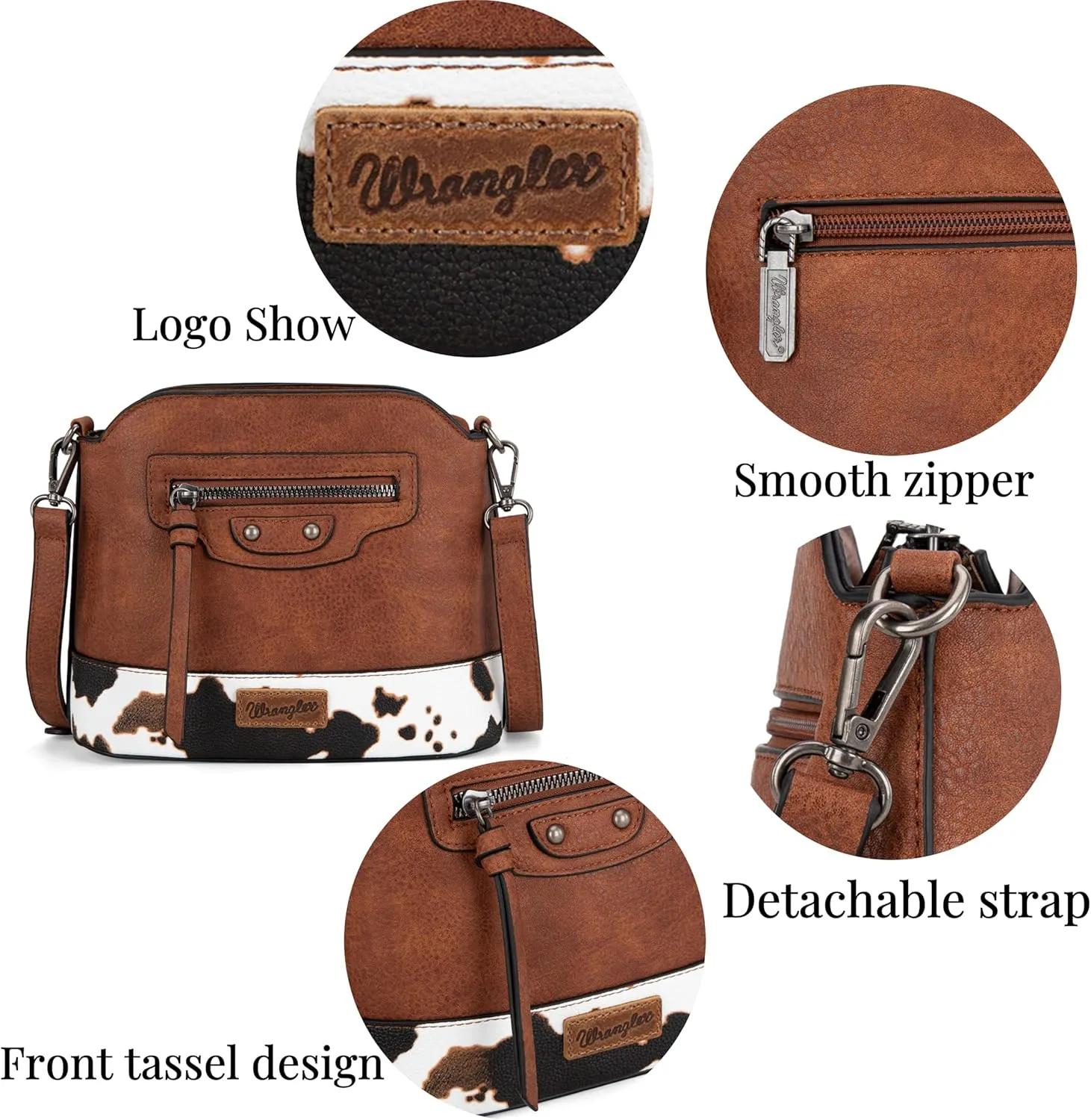 Wrangler Small Crossbody Bags for Women Shoulder Cute Purses and Handbags with Adjustable Strap