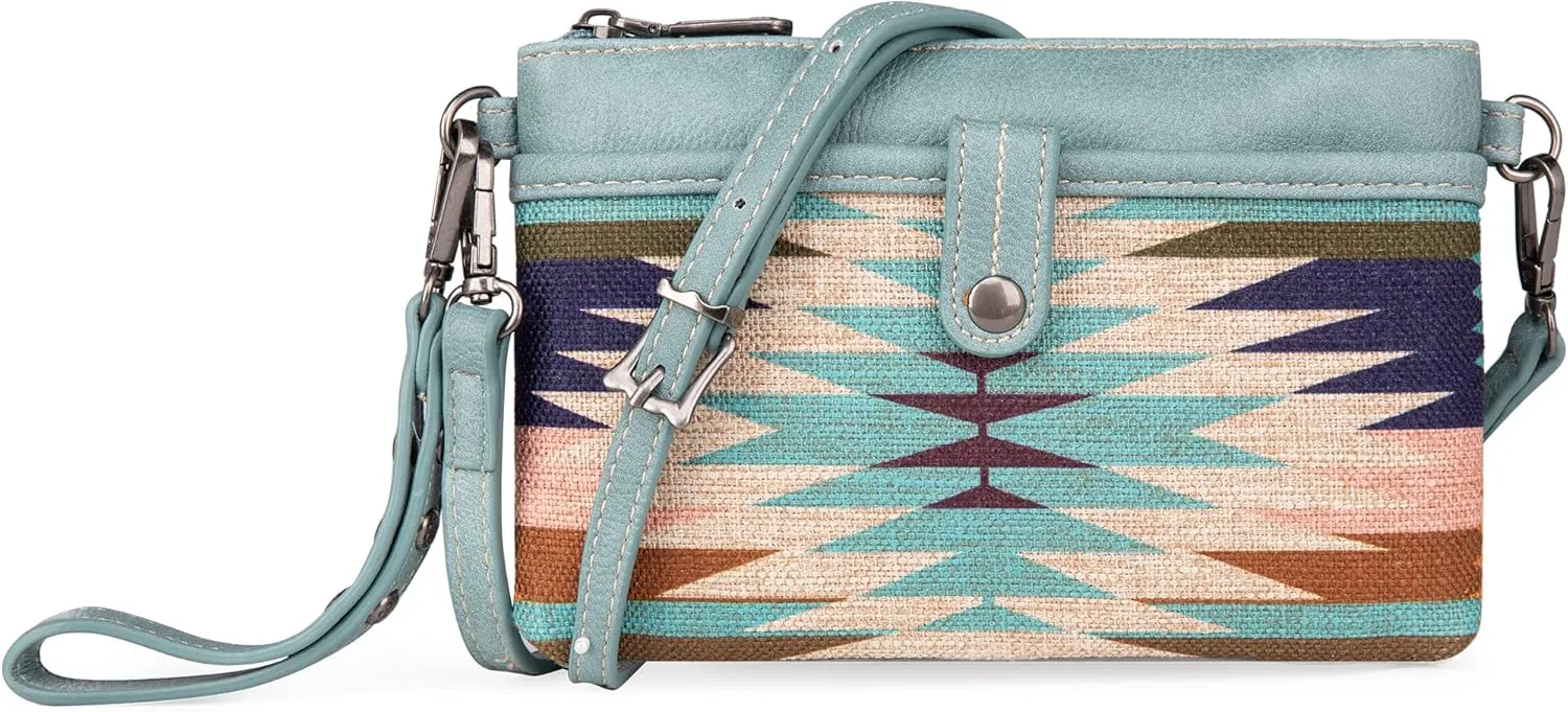 Wrangler Western Cowhide Crossbody Bags for Women Clutch Wristlet Purse