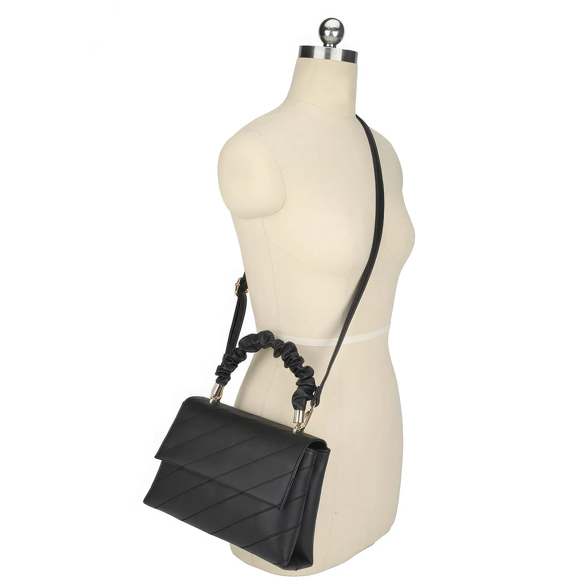 Wrinkle Handle Crossbody Bag