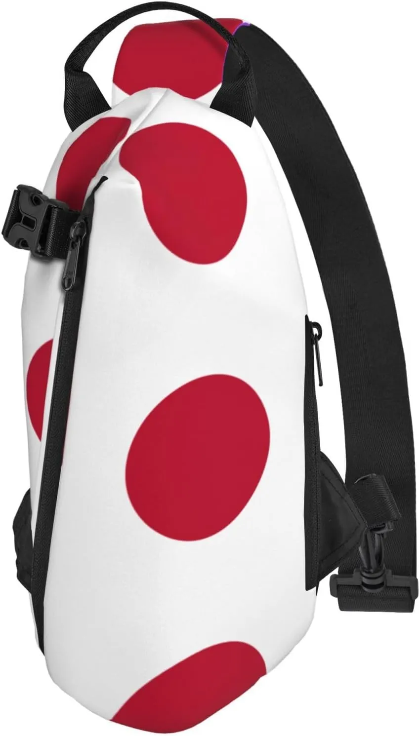 WURTON Japanese Flag Print Crossbody Backpack Cross Pack Lightweight Sling Bag Travel, Hiking