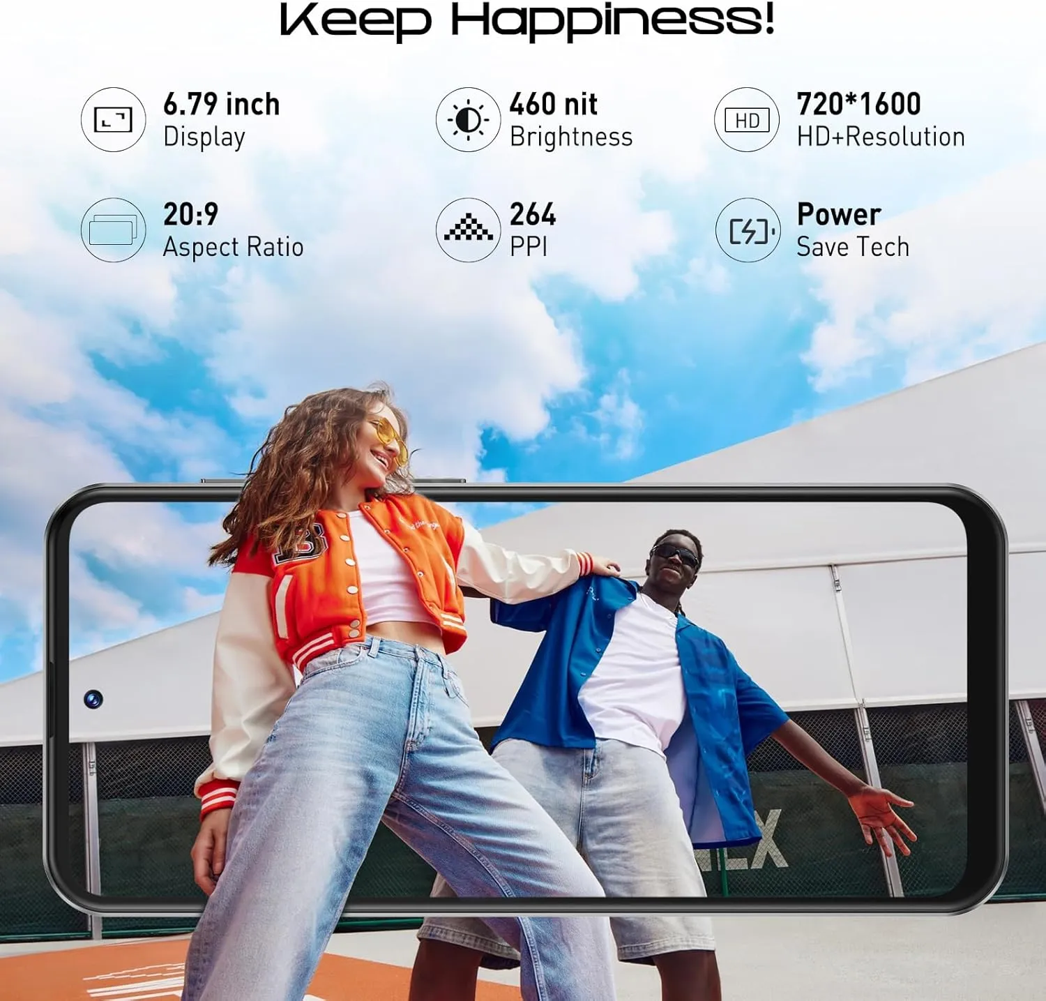 Xgody Unlock Phone Mate 60,6.79 Inch HD  Screen Smartphone,4G Dual SIM Cheap Mobile Phones 4GB  128GB Expanded 512G 5280mAh 21MP Camera T-Mobile Android Phone with Finger&Face Unlock Pearl Grey