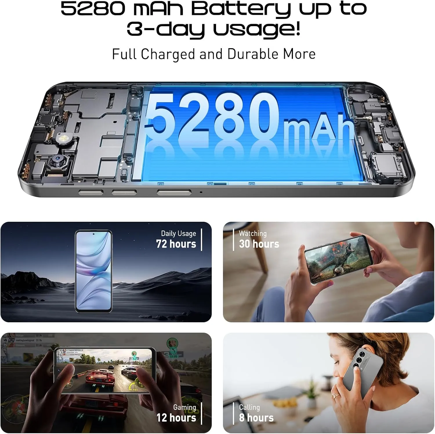 Xgody Unlock Phone Mate 60,6.79 Inch HD  Screen Smartphone,4G Dual SIM Cheap Mobile Phones 4GB  128GB Expanded 512G 5280mAh 21MP Camera T-Mobile Android Phone with Finger&Face Unlock Pearl Grey