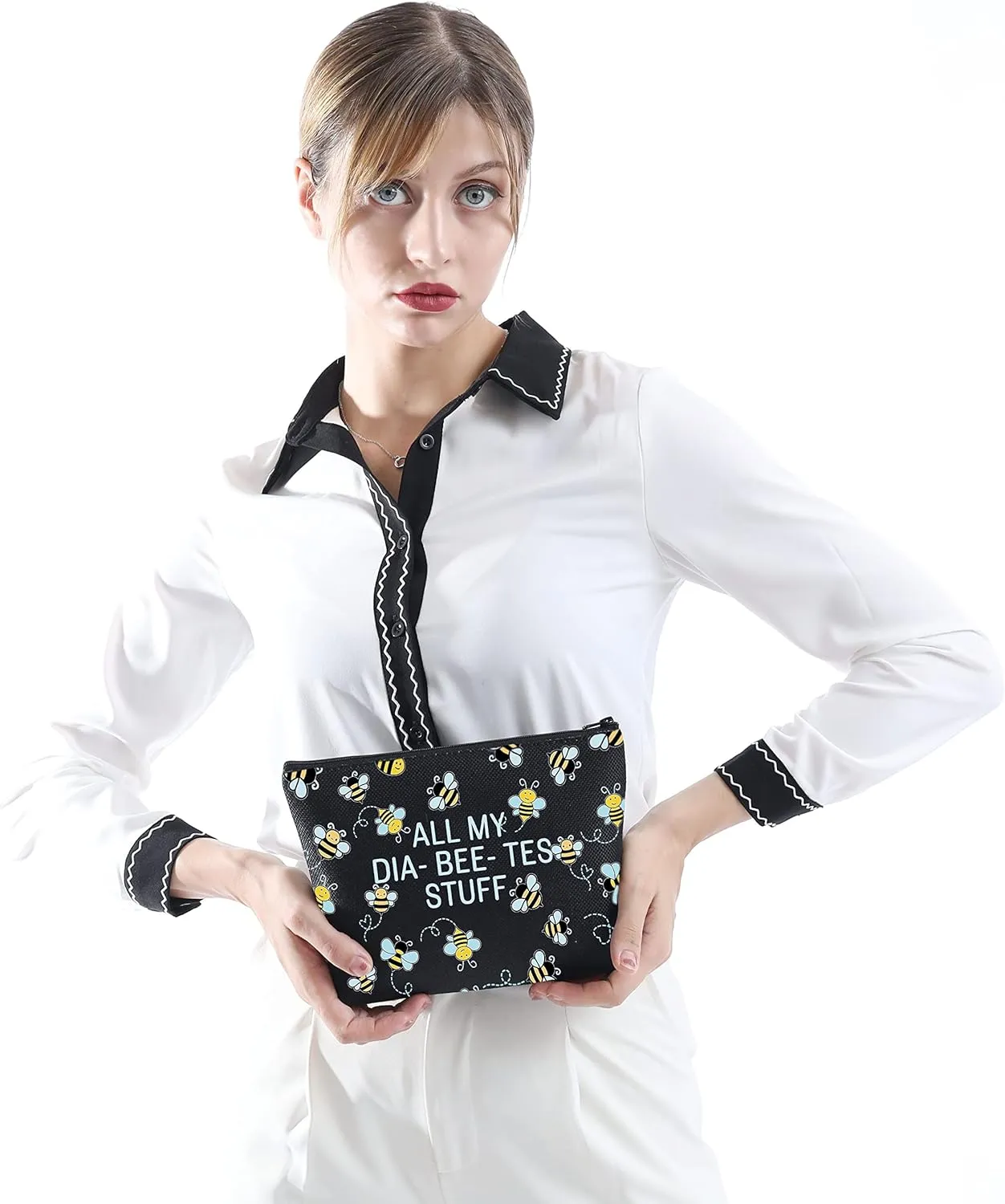 XYANFA Bee Diabetes Bag Type 1 Type 2 Diabetic Medical Bag Supply Storage Diabetes Organization All My Diabeetes Stuff