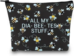 XYANFA Bee Diabetes Bag Type 1 Type 2 Diabetic Medical Bag Supply Storage Diabetes Organization All My Diabeetes Stuff