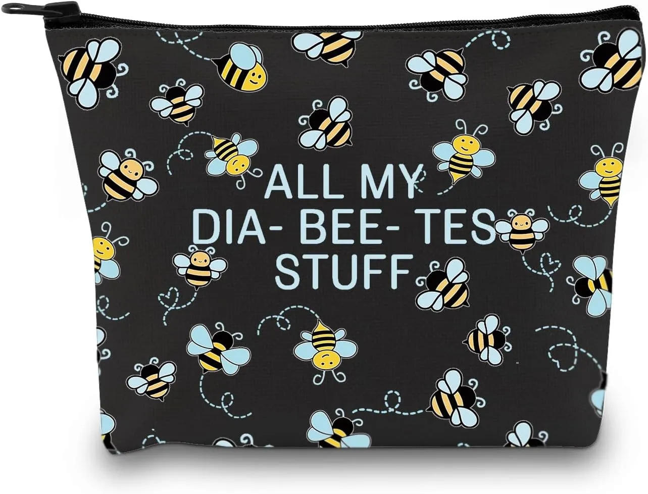 XYANFA Bee Diabetes Bag Type 1 Type 2 Diabetic Medical Bag Supply Storage Diabetes Organization All My Diabeetes Stuff