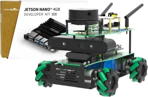 Yahboom ROS2 Robotic Kit AI Camera Python Programmabl Mecanum Wheel Chassis Car Voice Interactive Control ORBSLAM2 Octomap Mapping for Jetson Nano