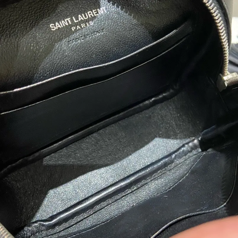 YSL Camera Bag Tassels Crossbody Bag in Black Leather