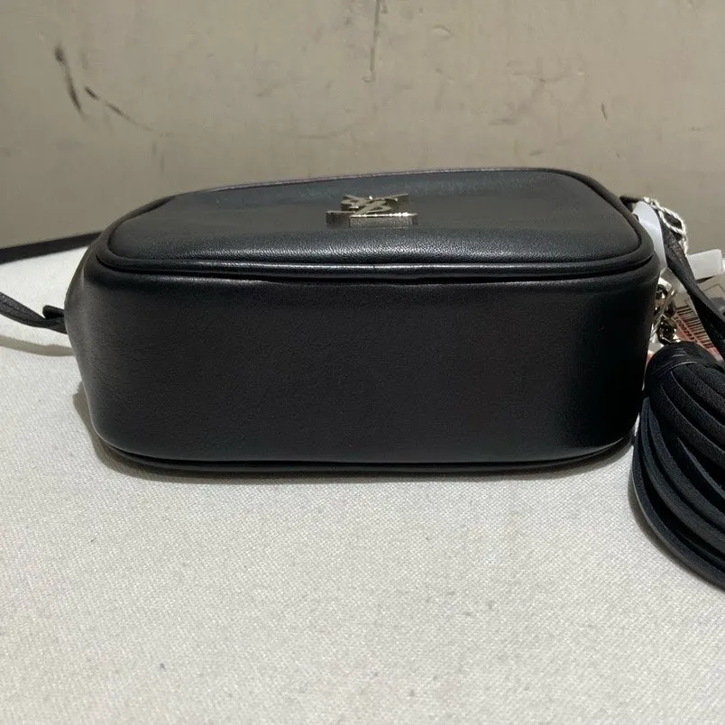 YSL Camera Bag Tassels Crossbody Bag in Black Leather