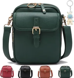 Zealburst Crossbody Leather Bag, Forcipower Crossbody Bag, Vintage Double Layer Anti Theft Shoulder Bag