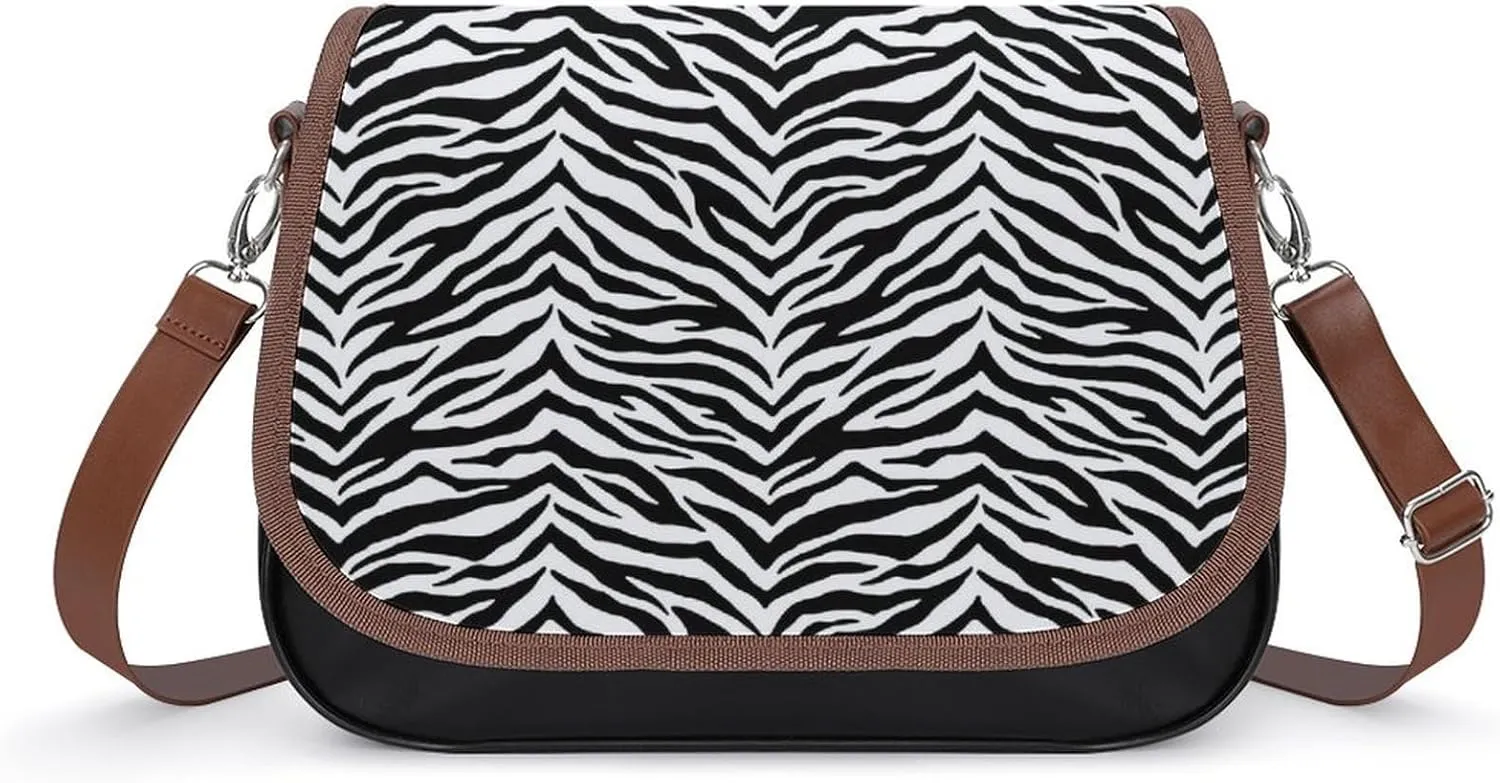 Zebra Print Women's Shoulder Bag, Handbag, Crossbody Bag