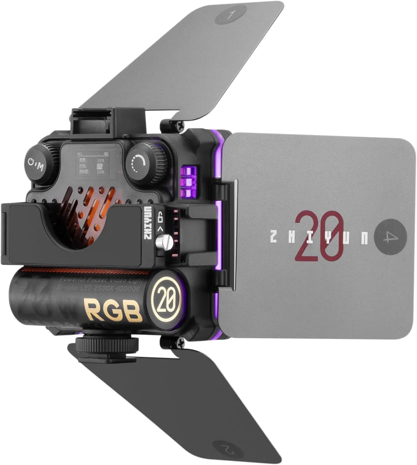 Zhiyun FIVERAY M20C Combo RGB Video Light 2500k~10000k Powerful On-Camera Video Lights, 20W (M20C Combo)