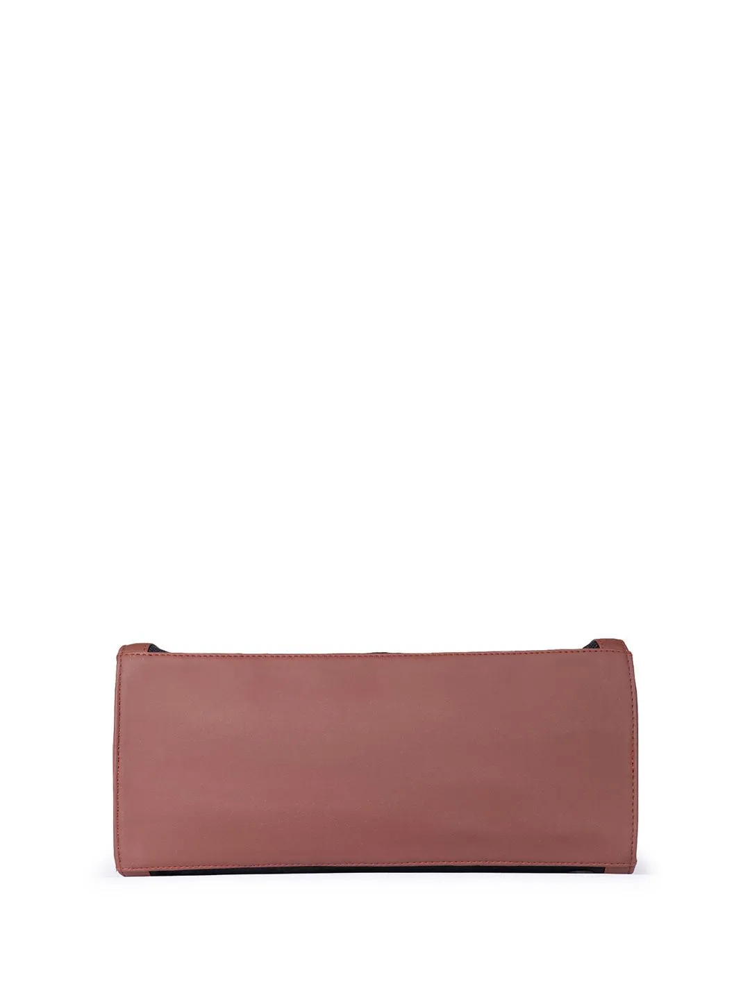ZOUK Ethnic Motifs Printed Structured Jute Handheld Bag